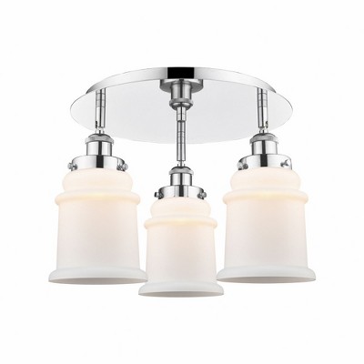 Canton - 3 Light Flush Mount In Industrial Style-10.75 Inches Tall and 17.75 Inches Wide