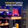 Newair 24" Dual Zone Wine and Beverage Refrigerator, 20 Bottle & 78 Can, Built-In Fridge with Lock, Tri-Color LED, Sapele Wood Shelves & Glass Racks - 4 of 4