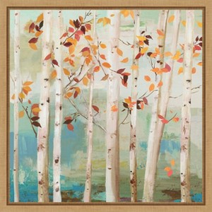Amanti Art Fall Birch Trees by Allison Pearce Canvas Wall Art Print Framed 16 x 16-in. - 1 of 4
