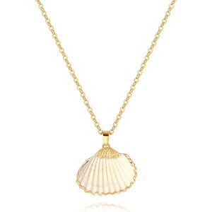 Women's 18K Gold Plated Dual Pendant Necklace - Dainty Compass & Sunflower on Layered Chain, Personalized Jewelry Gift - 1 of 4