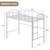 Loft Bed Twin Size, Heavy Duty Metal Loft Bed Frame with Arched Guardrail and Safety Ladder, Space-Saving, No Box Spring Needed - 2 of 4