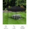 10x10 Pop Up Canopy Tent with 4Pcs Sidewalls, Portable Instant Canopy with 4 Stakes, 4 Ropes, 4 Sandbags for Patio, Outdoor, Camping - 3 of 4