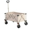 YONWAY Folding Wagon Cart with All Terrain Wheels and Adjustable Handle,Outdoor Utility Wagon for Camping Shopping Sports Fishing - 2 of 4