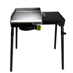 Bayou Classic Single Patio Camp Stove w/Side Shelf Features 6-in Cast Aluminum Burner 27-in Tall Cooker 13.5-in x 13.5-in Chefs Tailgates - 1 of 3