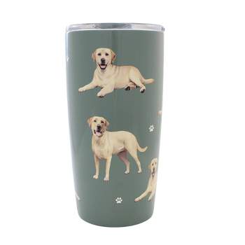 E & S Imports 7.0 Inch Labrador Yellow Serengeti Tumbler Hot Or Cold Beverages Tumblers