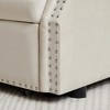55" Shiny Velvet Convertible Loveseat Sofa with Pull-Out Bed & Lumbar Pillows - 4 of 4
