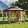 13x13 Pop Up Gazebo Outdoor Hexagonal Canopy Tent with Mosquito Netting Sides Instant Patio Canopy Shelter - 3 of 4