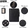 BEAFUP Women's Genuine Leather Wallet,Compact Size Wallet, RFID Blocking,with 14 Slots and 2 Zippered Pockets & Zipper Coin Pouch - 2 of 4