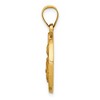 Black Bow Jewelry 14k Yellow Gold Hollow St. Brigid Medal Pendant, 19mm (3/4 Inch) - 2 of 4