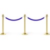 Unique Bargains Hotel Theater Adjustable Velvet Stanchion Rope with Snap Hooks 2 Pcs - 3 of 4