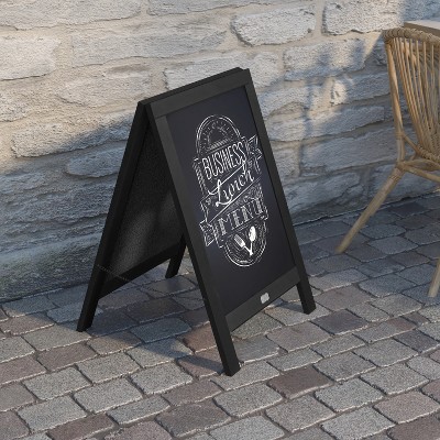 Black Pine Double-Sided Magnetic Freestanding Chalkboard
