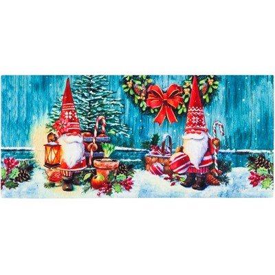 Home & Garden 10.0" Gnomes Christmas Switch Mat Sassafras Winter Christmas Evergreen Enterprises Inc  -  Door Mat