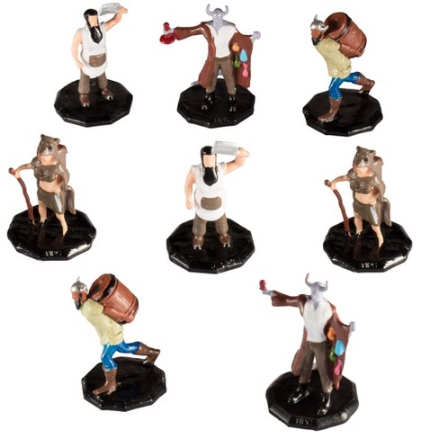 Townsfolk Mini Fantasy Figures - Merchants - 8pc Hand-painted Non ...