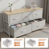 PAGED Dresser with 4 Fabric Drawers, Versatile Chest of Drawers, Modern Storage Cabinet with Wooden Top for Living Room, Bedroom - 2 of 4
