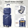 NAYSAYE Luggage Sets 4 Piece 14 20 24 28 Expandable Lightweight PP Suitcase with 4 Double 360 Degree Spinner Wheels TSA Lock, Blue, 18.3"*10.8"*29" - 2 of 4