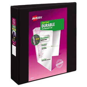 Avery Durable View Binder with DuraHinge and Slant Rings, 3 Rings, 2" Capacity, 11 x 8.5, Black - 1 of 4