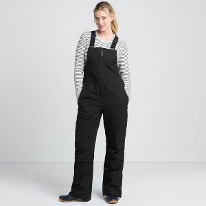 Lands' End Women's Expedition Waterproof Insulated Snow Bibs - 1 of 4
