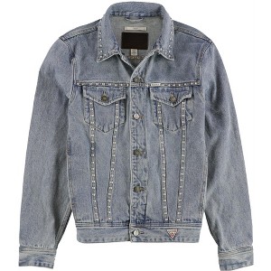 GUESS Mens Dilon Studded Denim Jean Jacket - 1 of 2