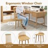Tangkula 4 PCS Winds or Dining Chairs w/ High Spindle Back Natural Rubber Wood Legs - 4 of 4