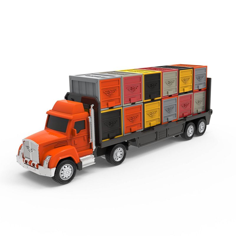 DRIVEN by Battat &#8211; Orange Mini Toy Car Carrier Truck &#8211; Pocket Transport, 5 of 9