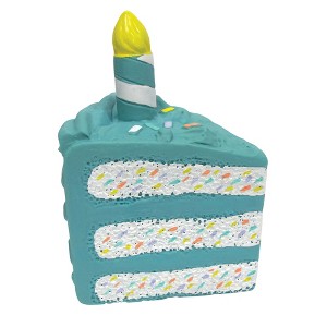 FOUFIT Birthday Cake Dog Chew Toy - Blue (6") - 1 of 3