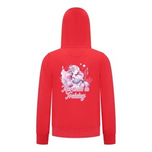 Everyday Kids Mermaid Collection Mermaid in Training Girls Zip Up Hoodie – Cute Mermaid Graphic Sweatshirt - 1 of 4