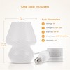 DORESshop 7 in. White Glass Mushroom Desk Lamp, 9-Watt Warm Light Bulb Included, Perfect Decor for Bedroom, Living Room - 4 of 4