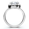 Pompeii3 Certified 2 1/2Ct Heart Diamond Button Engagement Ring 14k Gold or Pt Lab Created - 2 of 4
