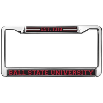 Ball State University School Logo Full Size Standard License Plate Metal Frame