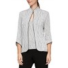Women's Textured Mandarin Collar Twinset - Alex Evenings - 3 of 4