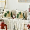 Christmas Trees Star White Throw Pillow Covers Set of 2, 18 x 18 Inch Snowflake - 2 of 4