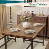 4-Person Dining Set with 2 Upholstered Benches - 43.5 inch Table, H-Frame Steel Base, 400lb Capacity, Space-Saving Design for Compact Spaces - 4 of 4