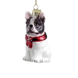 Kurt Adler Noble Gems Glass Ornament for Christmas Tree, French Bulldog - 1 of 4
