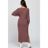 PinkBlush Mauve Side Slit Maternity Maxi Sweater Dress - 3 of 4