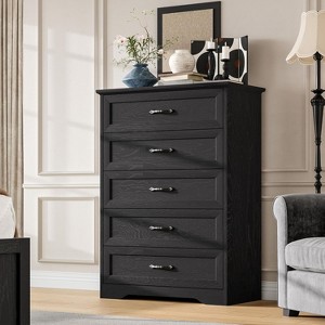 Acekool Dresser Gray, Modern Chest of Drawers, Wide Metal Handle, Bedroom Storage Organizer - 1 of 4
