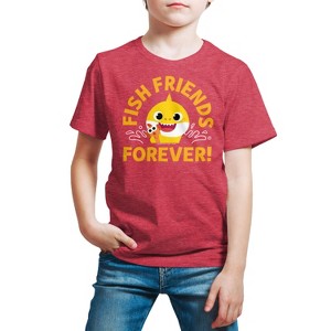 Boys' - Baby Shark - Fish Friends Forever Short Sleeve Graphic T-Shirt - 1 of 4