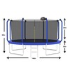 GDFStudio Mandel Outdoor/Indoor Steel Ladder Round Trampoline with Enclosure and Basketball Hoop - 3 of 4