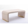 NicBex Bench Shoe Bench Boucle Fabric Loveseat Ottoman Footstool for Bedroom and Entryway - 3 of 4