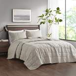 Beautyrest 3pc Guthrie Striated Cationic Dyed Oversized Coverlet Set