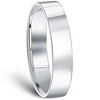 Pompeii3 950 Platinum 5mm Flat Comfort Fit Wedding Band Ring - 2 of 4