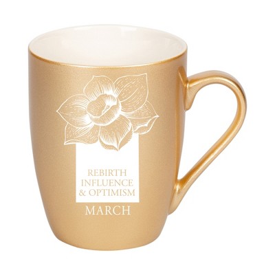 Elanze Designs Rebirth Influence And Optimism March Vegas Gold 10 ounce New Bone China Coffee Cup Mug