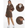 INSPIRE CHIC Women's Faux Suede Belted Long Zipper Jacket - 2 of 4