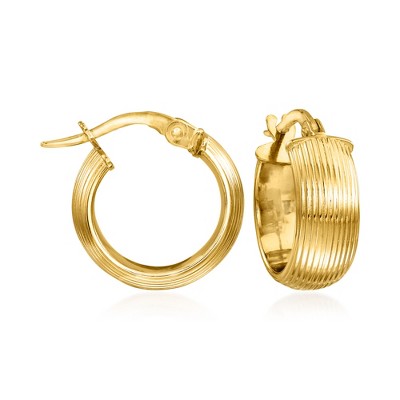 Ross-Simons Italian 14kt Yellow Gold Huggie Hoop Earrings
