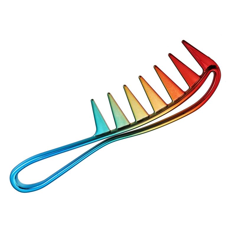 Unique Bargains Wide Tooth Hair Comb Large Hair Fork Comb Hairdressing Styling Tool Plastic Multicolor, 4 of 7