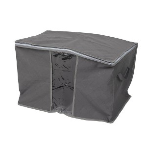 Unique Bargains Household Blanket Pillows Quilts Clothes Zip Nylon Plastic Decorative Storage Bins - 1 of 4