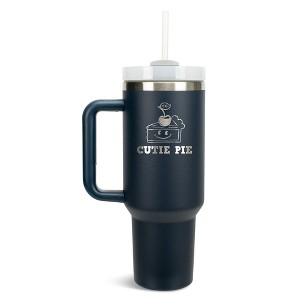 100 North Cutie Pie Cherry Slice Cartoon 40 oz. Stainless Steel, Large Water Bottle Coffee Mug, Spill & Leak Resistant, Thermal Travel Tumbler with - 1 of 1