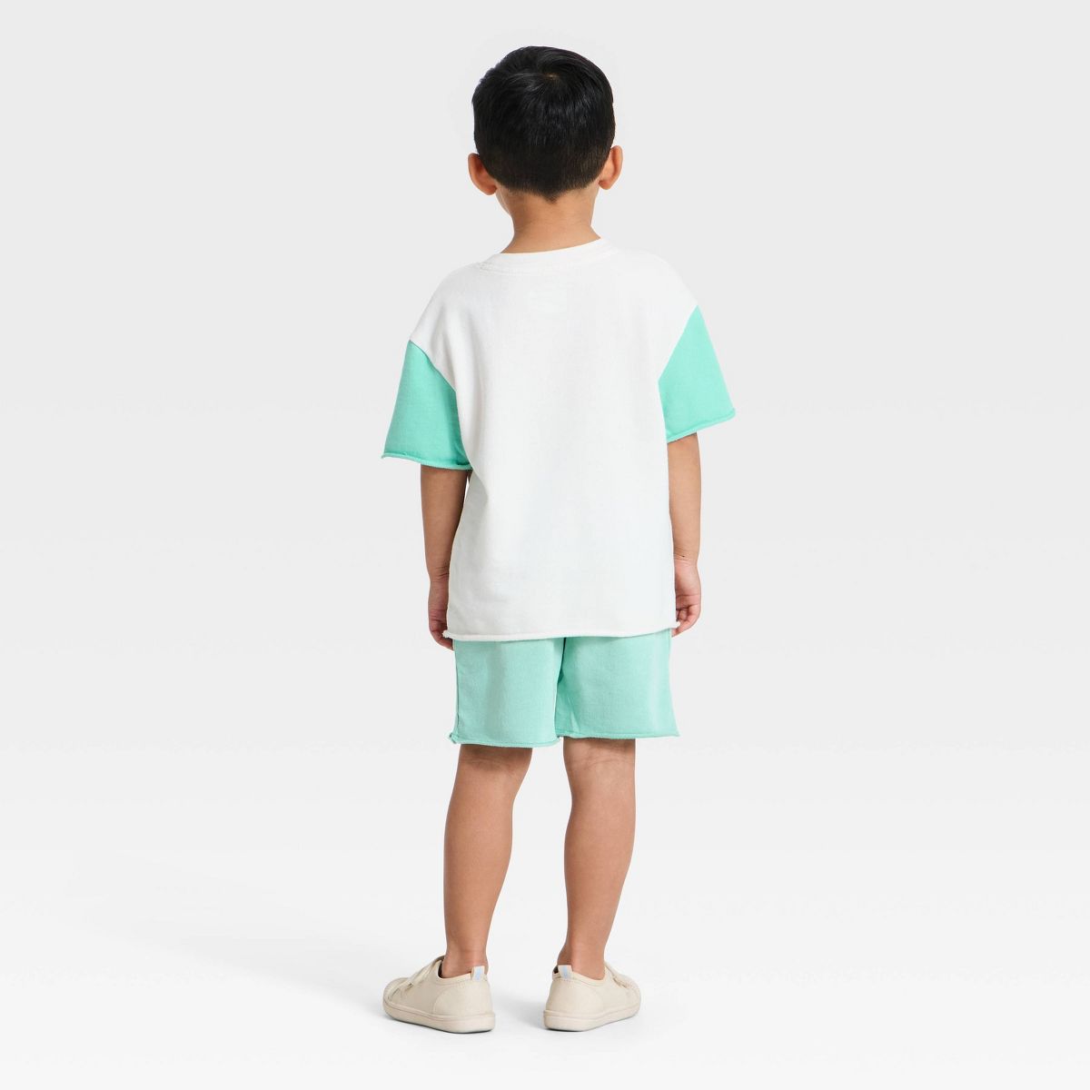 Toddler Boys' Short Sleeve Sweatshirt and Shorts Set - Cat & Jack™ - thumbnail 2