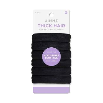 Gimme Beauty Thick Hair Tie Bands - Black - 6ct