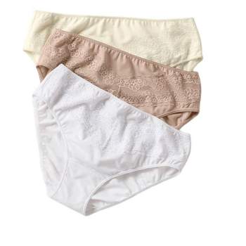 Leonisa 3-pack High-cut Brief Panties With Lace - Multicolored L : Target
