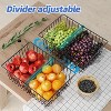 Simple Trending Wire Storage Basket with Dividers, Pantry Organization and Storage Bins Cabinet Metal Basket, Extra Large 6 Inch Deep, 6 Pack , Black - 4 of 4